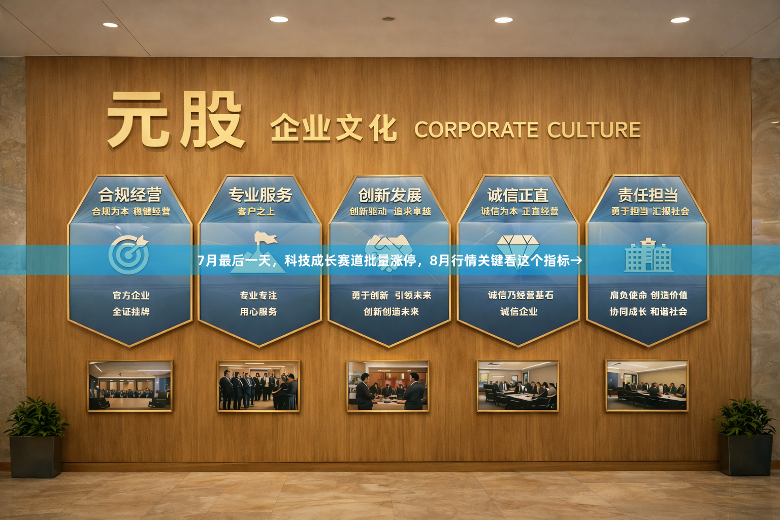 7月最后一天，科技成长赛道批量涨停，8月行情关键看这个指标→